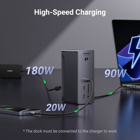 13w1 Stacja dokująca Thunderbolt 4 / USB-A / DP / RJ45 / czytnik SD TF / USB-C / mini jack