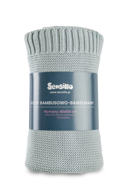 KOCYK BAMBUSOWO-BAWEŁNIANY 80X100 CM BABY GREY KOCYK BAMBUSOWO-BAWEŁNIANY 80X100 CM BABY GREY