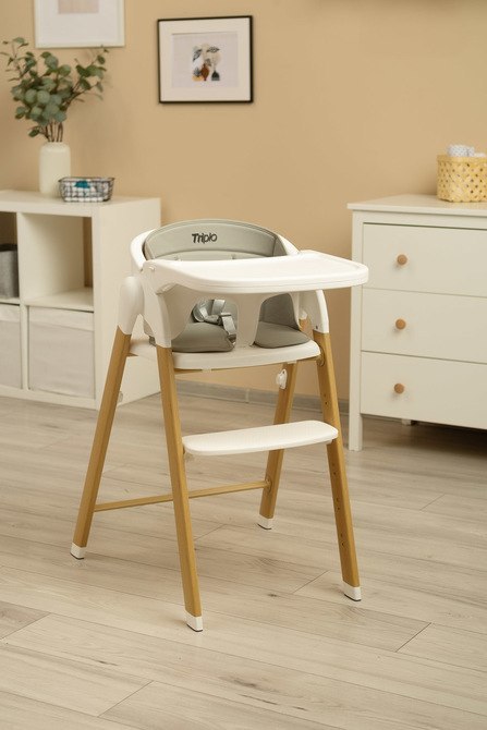 KRZESEŁKO DO KARMIENIA 3W1 TRIPLO GREY