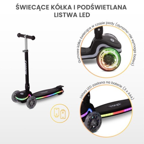 HULAJNOGA 3-KOŁOWA CARBON PINK